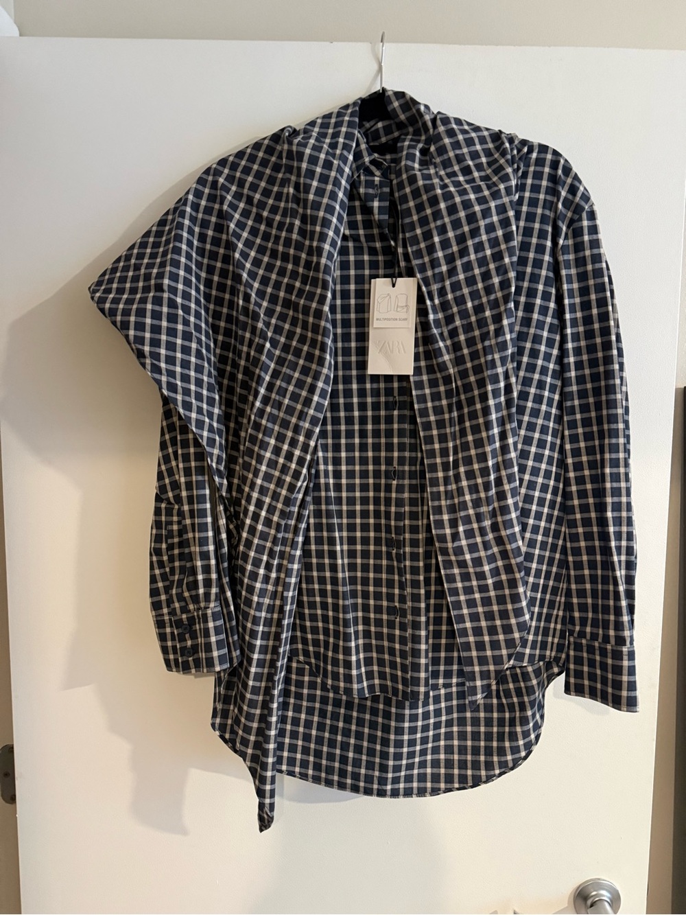 NWT Zara Check Skirt with Scarf - Medium